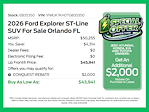 2026 Ford Explorer RWD SUV for sale #EB35350 - photo 8