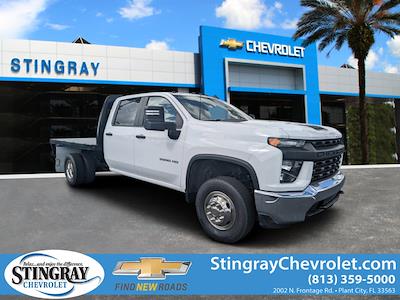 Used 2021 Chevrolet Silverado 3500 Work Truck Crew Cab 4x4 9' 6" Knapheide PGNB Gooseneck Flatbed Truck for sale #MF203966 - photo 1