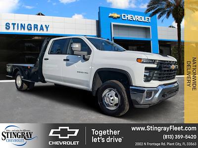 2024 Chevrolet Silverado 3500 Crew Cab 4WD, Bedrock Granite Series Flatbed Truck for sale #RF286352 - photo 1