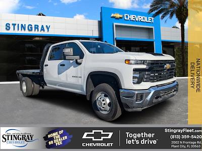 New 2024 Chevrolet Silverado 3500 Work Truck Crew Cab 4WD 8' 9" Knapheide Flatbed Truck for sale #RF452568 - photo 1