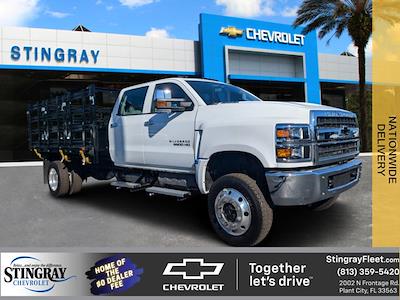 2024 Chevrolet Silverado 5500 Crew Cab DRW 4WD, Flatbed Truck for sale #RH280729 - photo 1