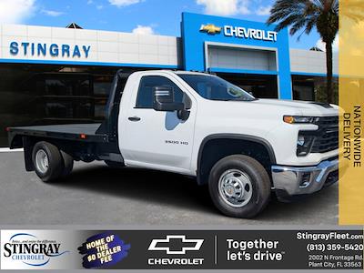 New 2025 Chevrolet Silverado 3500 Work Truck Regular Cab 4WD Bedrock Flatbed Truck for sale #SF112818 - photo 1