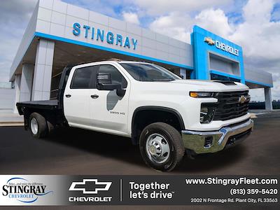 New 2025 Chevrolet Silverado 3500 Work Truck Crew Cab 4WD 10' 5" Knapheide Steel Flatbed Truck for sale #SF365857 - photo 1