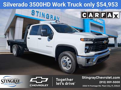 New 2025 Chevrolet Silverado 3500 Work Truck Crew Cab 4WD 10' 5" Knapheide Steel Flatbed Truck for sale #SF365871 - photo 1