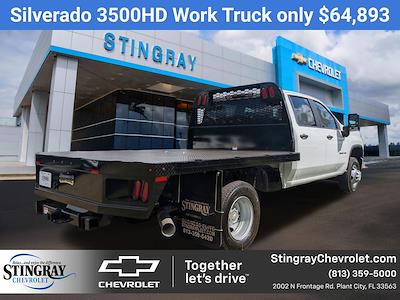 New 2025 Chevrolet Silverado 3500 Work Truck Crew Cab 4WD 9' 6" Knapheide Steel Flatbed Truck with Gooseneck Hitch for sale #SF370932 - photo 2