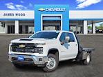New 2025 Chevrolet Silverado 3500 Work Truck Crew Cab 4WD 9' 4" CM Truck Beds Steel Flatbed Truck with Gooseneck Hitch for sale #153036 - photo 1
