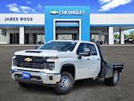 New 2025 Chevrolet Silverado 3500 Work Truck Crew Cab 4WD 9' 4" CM Truck Beds Steel Flatbed Truck with Gooseneck Hitch for sale #153354 - photo 1