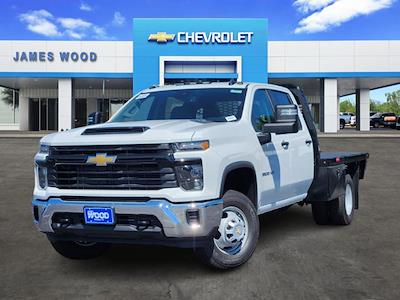 New 2025 Chevrolet Silverado 3500 Work Truck Crew Cab 4WD 9' 6" Knapheide Steel Flatbed Truck with Gooseneck Hitch for sale #153410 - photo 1