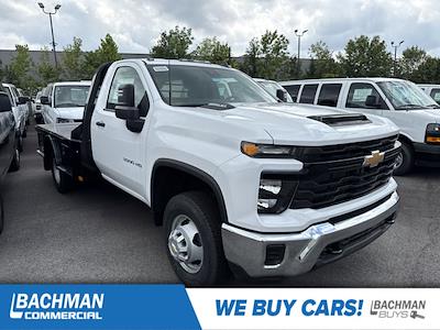 New 2025 Chevrolet Silverado 3500 Work Truck Regular Cab 4WD 9' 4" CM Truck Beds Steel Flatbed Truck with Gooseneck Hitch for sale #25-5317 - photo 1