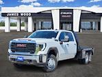 New 2025 GMC Sierra 3500 Pro Crew Cab 4WD 9' 4" Bedrock Steel Flatbed Truck for sale #153125 - photo 1