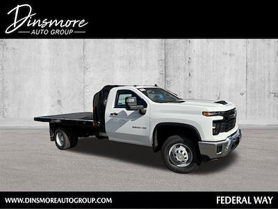 New 2025 Chevrolet Silverado 3500 Work Truck Regular Cab 4WD 12' 6" Monroe Truck Equipment Steel Flatbed Truck for sale #J25563 - photo 1