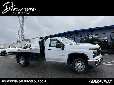 New 2025 Chevrolet Silverado 3500 Work Truck Regular Cab 4WD 12' 6" Monroe Truck Equipment Steel Flatbed Truck for sale #J25567 - photo 1