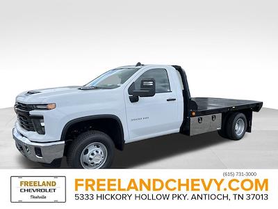 New 2025 Chevrolet Silverado 3500 Work Truck Regular Cab 4x4 11' 6" Blue Ridge Manufacturing Steel Flatbed Truck with Gooseneck Hitch for sale #SF307086 - photo 1