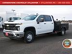 New 2024 Chevrolet Silverado 3500 Work Truck Crew Cab 4WD 9' 4" Bedrock Flatbed Truck for sale #C240963 - photo 1