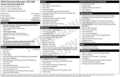 2026 Chevrolet Silverado 1500 Crew Cab 4WD Pickup for sale #133321 - photo 2