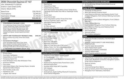 2026 Chevrolet Equinox FWD SUV for sale #289249 - photo 2