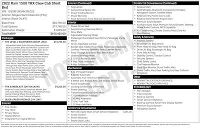 Used 2022 Ram 1500 TRX Crew Cab for sale #263458B - photo 1