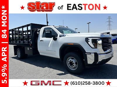 New 2025 GMC Sierra 3500 Pro Regular Cab 12' 4" Rugby Steel Flatbed Truck for sale #150653 - photo 1
