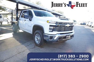 New 2024 Chevrolet Silverado 3500 WT Crew Cab 4WD 8' 6" Bedrock Flatbed Truck for sale #RF459386 - photo 1