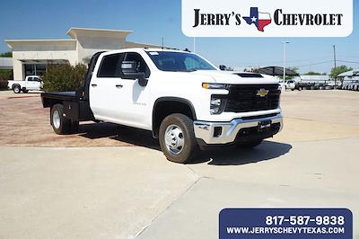New 2025 Chevrolet Silverado 3500 Work Truck Crew Cab 4WD 9' 4" CM Truck Beds Steel Flatbed Truck with Gooseneck Hitch for sale #SF289330 - photo 1