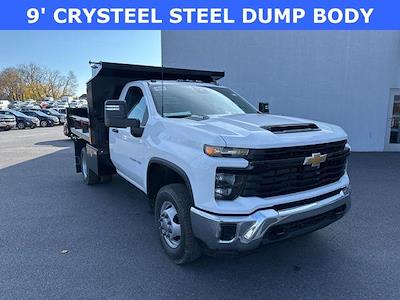 New 2025 Chevrolet Silverado 3500 Work Truck Regular Cab 4WD 9' Crysteel Dump Truck for sale #250247 - photo 1