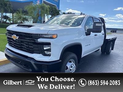 New 2024 Chevrolet Silverado 3500 Work Truck Crew Cab 4WD 9' 4" CM Truck Beds Steel Flatbed Truck with Gooseneck Hitch for sale #N4151T - photo 1