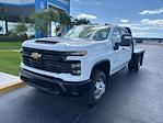 New 2024 Chevrolet Silverado 3500 Work Truck Crew Cab 4WD 9' 4" CM Truck Beds Steel Flatbed Truck with Gooseneck Hitch for sale #N4151T - photo 3