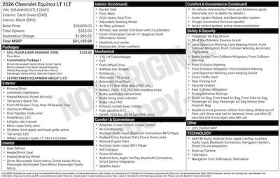 New 2026 Chevrolet Equinox LT for sale #260159 - photo 2