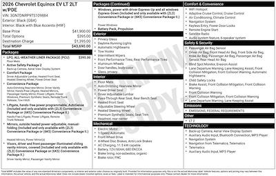 New 2026 Chevrolet Equinox EV LT SUV for sale #260504 - photo 1