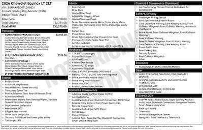 New 2026 Chevrolet Equinox LT AWD SUV for sale #260804 - photo 2