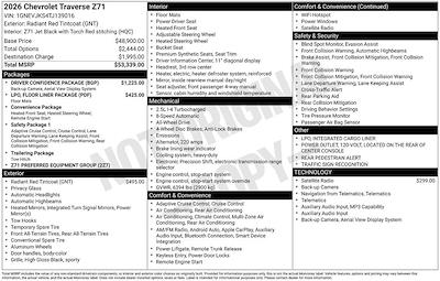 New 2026 Chevrolet Traverse Z71 for sale #261533 - photo 2