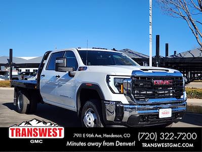 New 2025 GMC Sierra 3500 Pro Crew Cab 4WD 9' 4" Flatbed Truck for sale #G250273 - photo 1