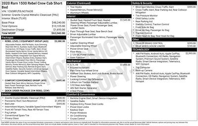 Used 2020 Ram 1500 Rebel Crew Cab for sale #2376638 - photo 2