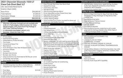 Used 2021 Chevrolet Silverado 1500 LT Crew Cab for sale #1A1117 - photo 2