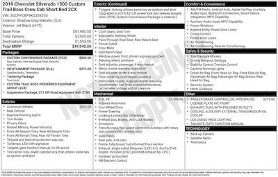 Used 2019 Chevrolet Silverado 1500 Custom Crew Cab for sale #1C1254A - photo 2