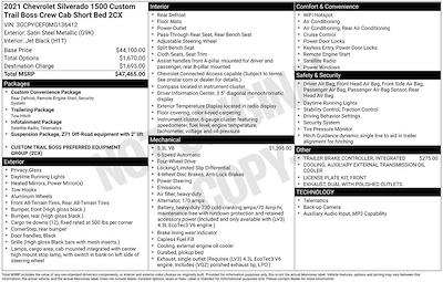 Used 2021 Chevrolet Silverado 1500 Custom Crew Cab for sale #1S1097 - photo 2