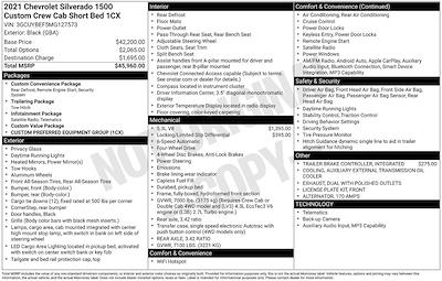 2021 Chevrolet Silverado 1500 Crew Cab 4WD Pickup for sale #1S1104 - photo 2