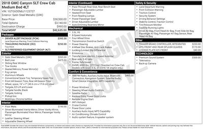 Used 2018 GMC Canyon SLT Crew Cab for sale #1T1301A - photo 2