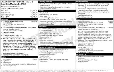 Used 2022 Chevrolet Silverado 1500 LTZ Crew Cab for sale #1T1500A - photo 2