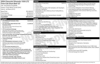 New 2026 Chevrolet Silverado 1500 LTZ Crew Cab for sale #1T1519 - photo 2