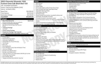 New 2025 Chevrolet Silverado 1500 Custom Crew Cab for sale #1T1543 - photo 2