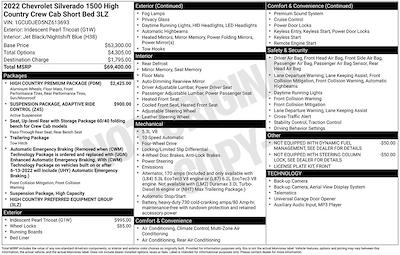 2022 Chevrolet Silverado 1500 Crew Cab 4WD Pickup for sale #1X1068 - photo 2