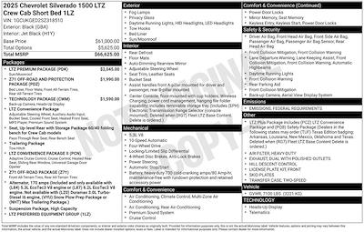 New 2025 Chevrolet Silverado 1500 LTZ Crew Cab 4x4 Pickup for sale #C31542 - photo 2