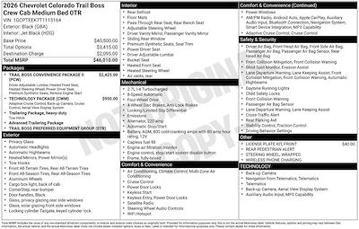 New 2026 Chevrolet Colorado Trail Boss Crew Cab for sale #C31628 - photo 2