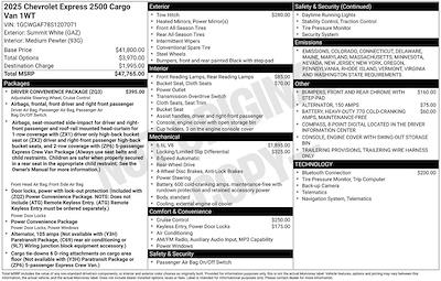 New 2025 Chevrolet Express 2500 - photo 1