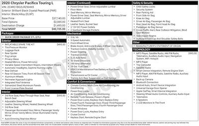 2020 Chrysler Pacifica FWD Minivan for sale #LR250445 - photo 2