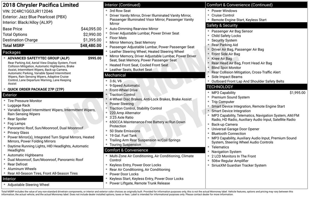 Used 2018 Chrysler Pacifica - photo 2