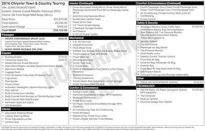 Used 2016 Chrysler Town and Country Touring Minivan for sale #T29662A - photo 1