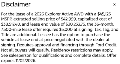 2026 Ford Explorer 4WD SUV for sale #EC11425 - photo 2