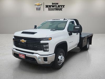 New 2025 Chevrolet Silverado 3500 Work Truck Regular Cab 4WD 9' 6" Knapheide Steel Flatbed Truck for sale #251720 - photo 1
